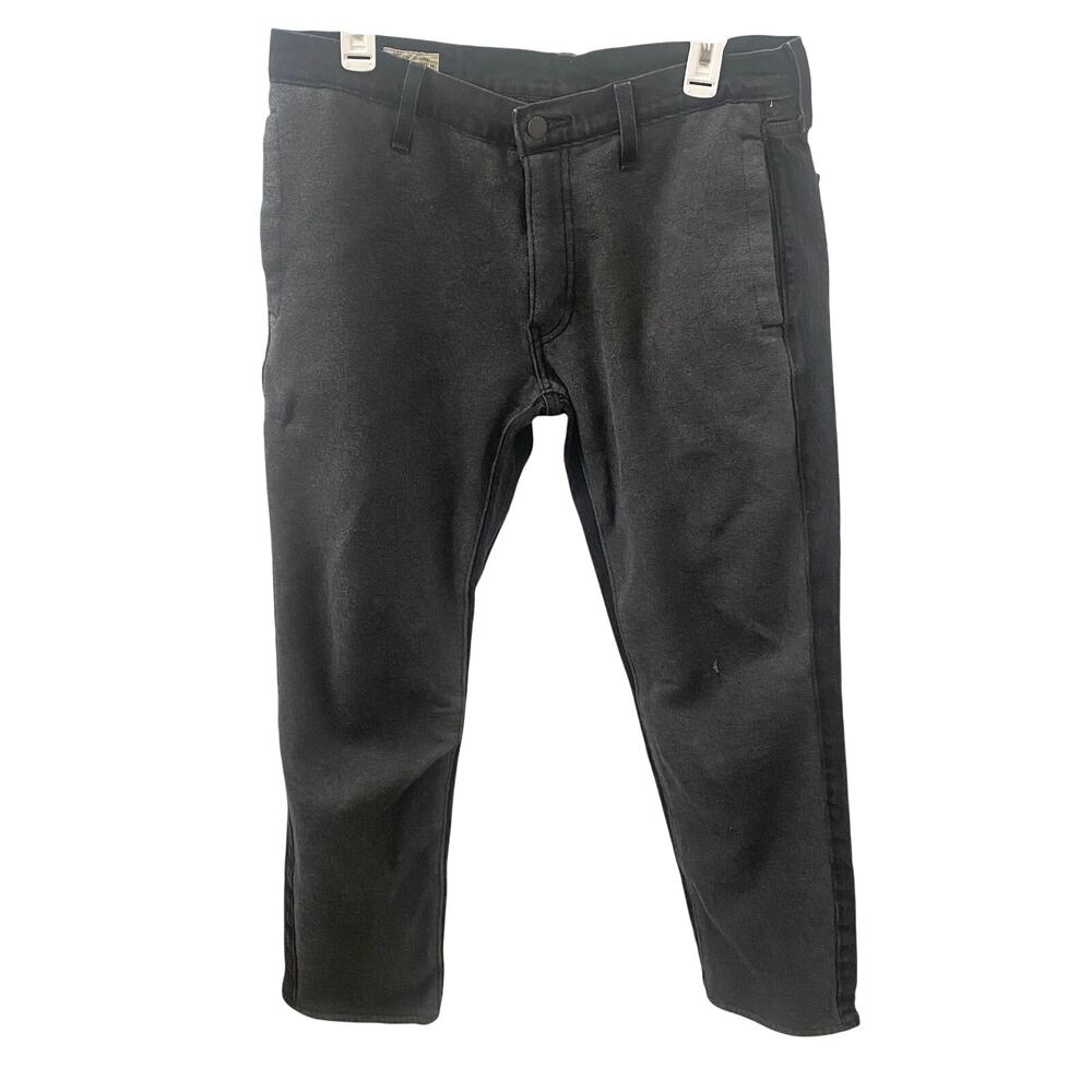 Levi’s Strauss Gray Fleece Front Athletic Taper Black Jeans Size 32 x 32